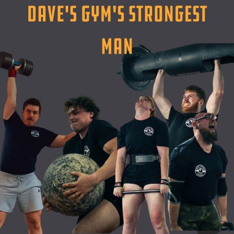 Dave's Gym's Strongest Man 2023 Logo