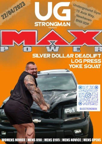 UG Strongman - Max Power! Logo