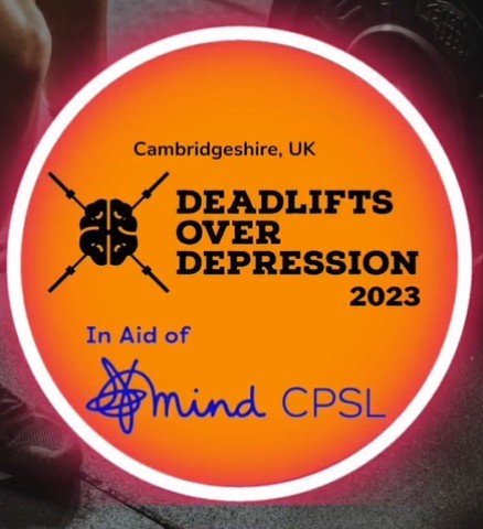 Cambridgeshire, Deadlifts Over Depression 2023 Logo