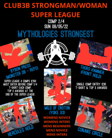 STRONGMAN/WOMAN SUPER LEAGUE: MYTHOLOGIES STRONGEST Logo