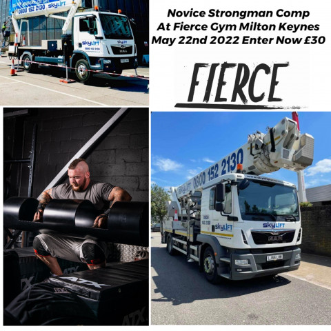 Mens Novice Strongman comp at Fierce gym Logo