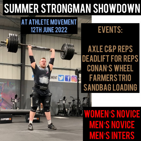 Summer Strongman Showdown at Athlete Movement Logo
