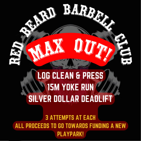 Red Beard Barbell - Max out! Logo