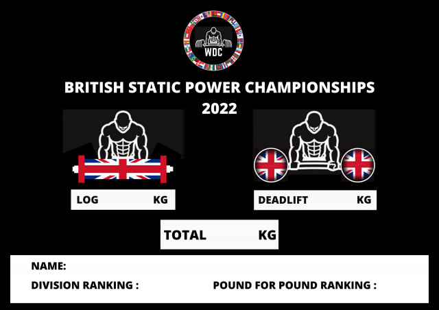 WDC BRITISH STATIC POWER RANKING CHAMPIONSHIPS 2022 Logo