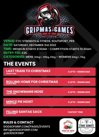 GODS OF GRIP GRIPMAS GAMES 2022 Logo